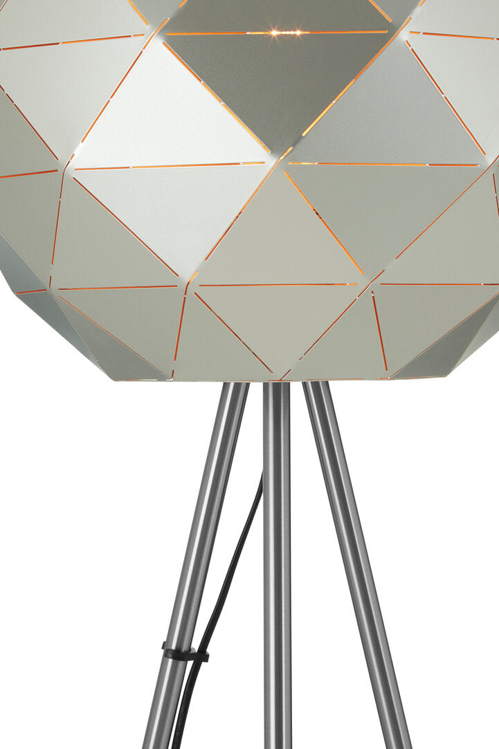 FACET Geometric Silver-finish Floor Lamp KEFINO
