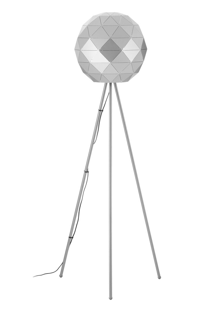 FACET Geometric Silver-finish Floor Lamp KEFINO