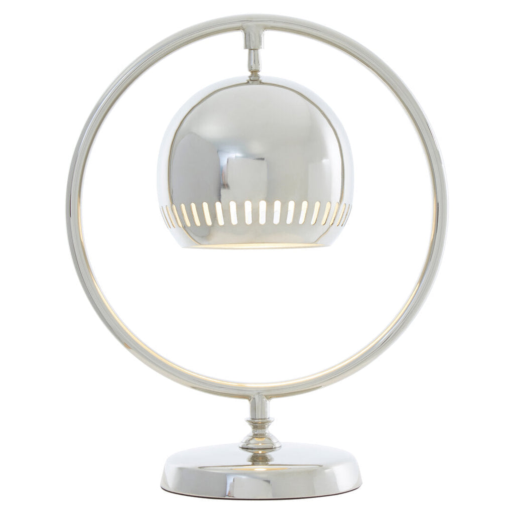 ORBIT Circular Silver Table Lamp/Desk Lamp KEFINO