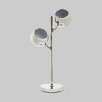 TWIN Chrome Table Lamp with Two Adjustable Domes KEFINO