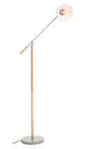 BOUGH Wood and Grey Metal Floor Lamp with Adjustable Arm KEFINO