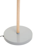 BOUGH Wood and Grey Metal Floor Lamp with Adjustable Arm KEFINO