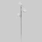 TRIAD Three-light chrome-finish spherical Floor Lamp KEFINO