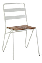 LUNGE Grey Metal and Elm Wood Chair KEFINO