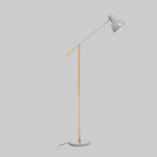 BOUGH Wood and Grey Metal Floor Lamp with Adjustable Arm KEFINO