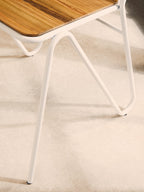 LUNGE Grey Metal and Elm Wood Chair KEFINO