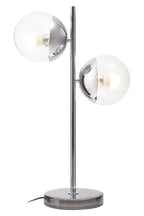 BINARY (Table) Two-Sphere Silver Finish Metal Table Lamp KEFINO