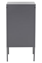 VAULT Slate Metal Cabinet/Side Table with Lock − Dark Grey KEFINO