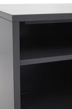 VAULT Slate Metal Cabinet/Side Table with Lock − Dark Grey KEFINO