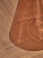 SOLEIL Orange Martini Glass Side Table with Gold Accent KEFINO