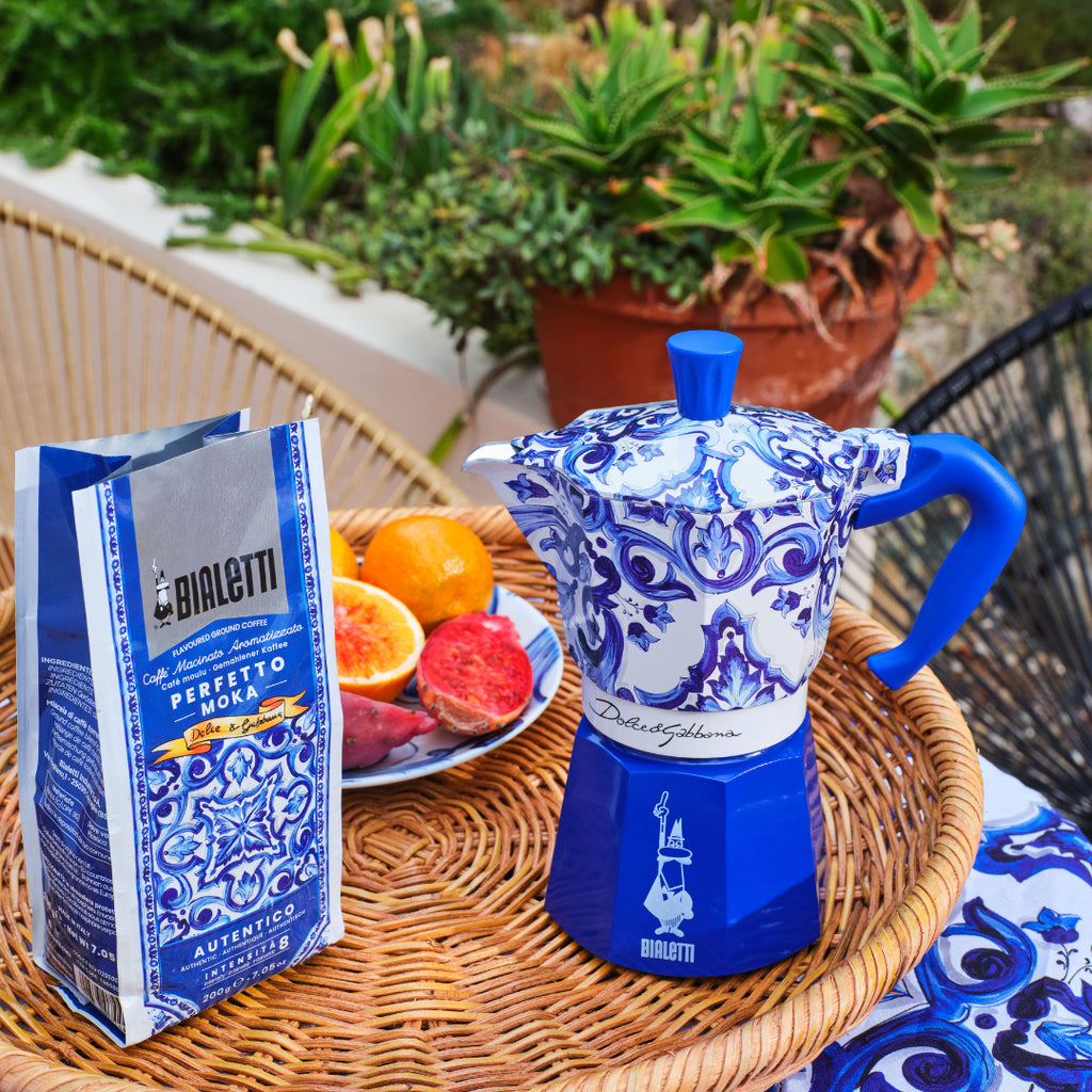 Bialetti X Dolce&Gabbana Blue Mediterranean Moka Express Brew Italia