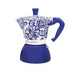 Bialetti X Dolce&Gabbana Blue Mediterranean Moka Induction 6 Cup Brew Italia