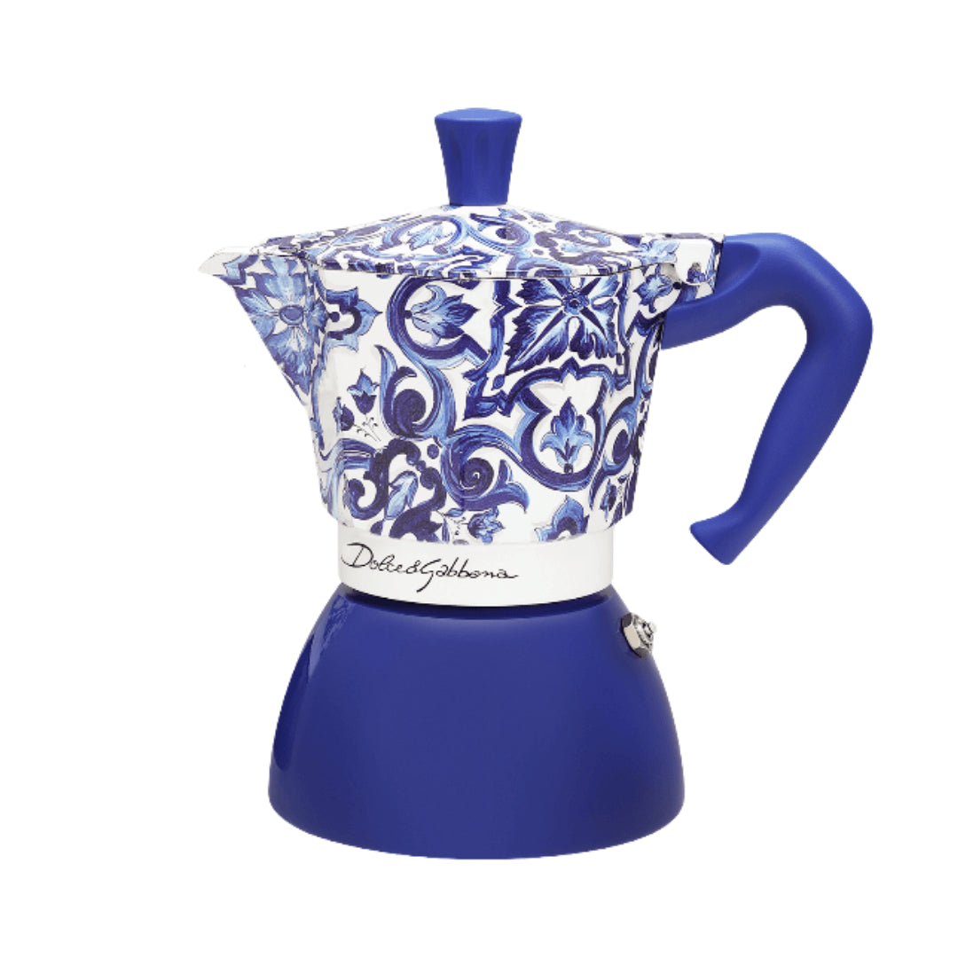 Bialetti X Dolce&Gabbana Blue Mediterranean Moka Induction 6 Cup Brew Italia