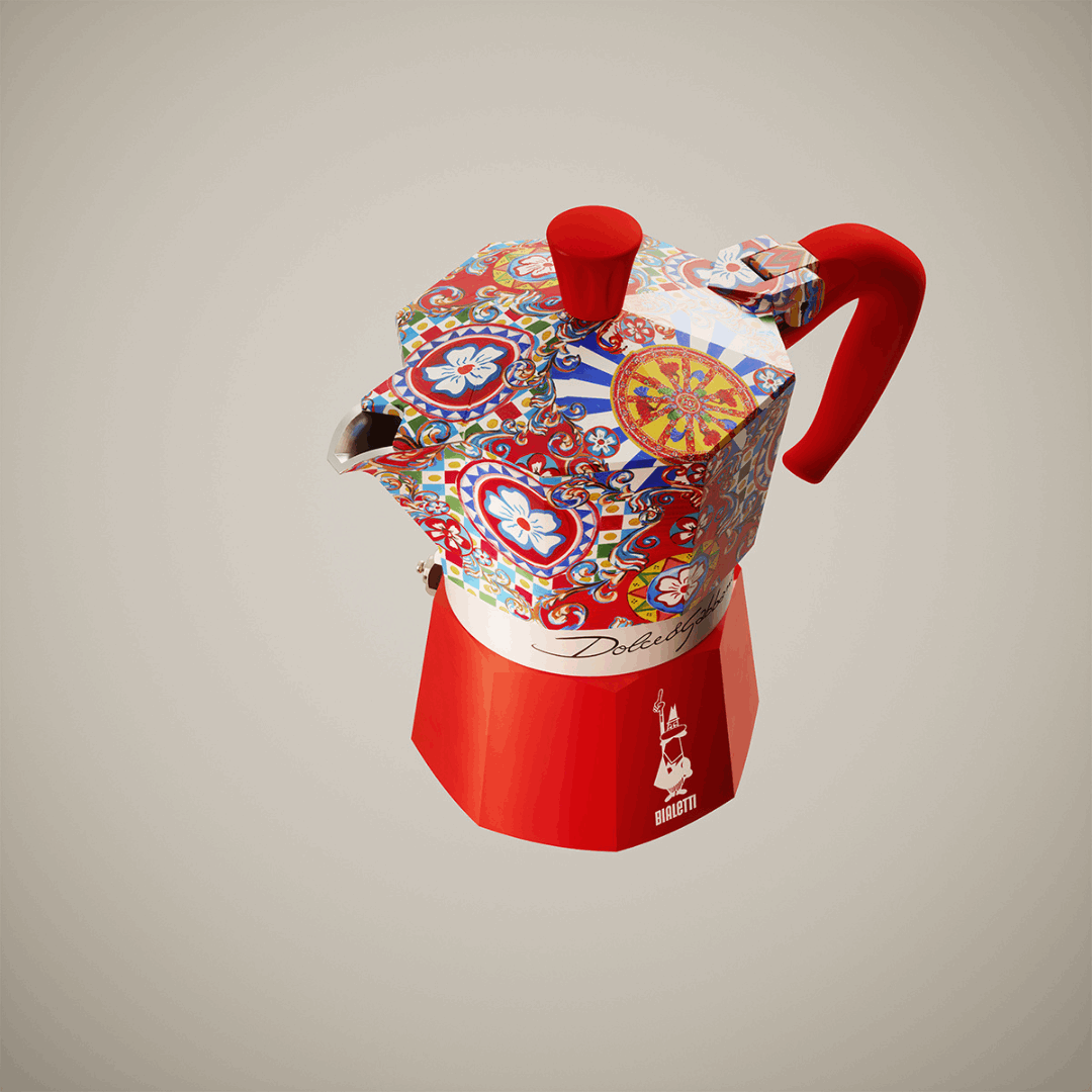 Bialetti X Dolce&Gabbana Sicilian Cart Moka Express | 3 or 6 cup Brew Italia