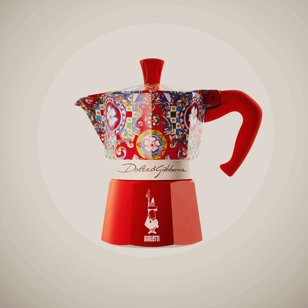 Bialetti X Dolce&Gabbana Sicilian Cart Moka Express | 3 or 6 cup Brew Italia