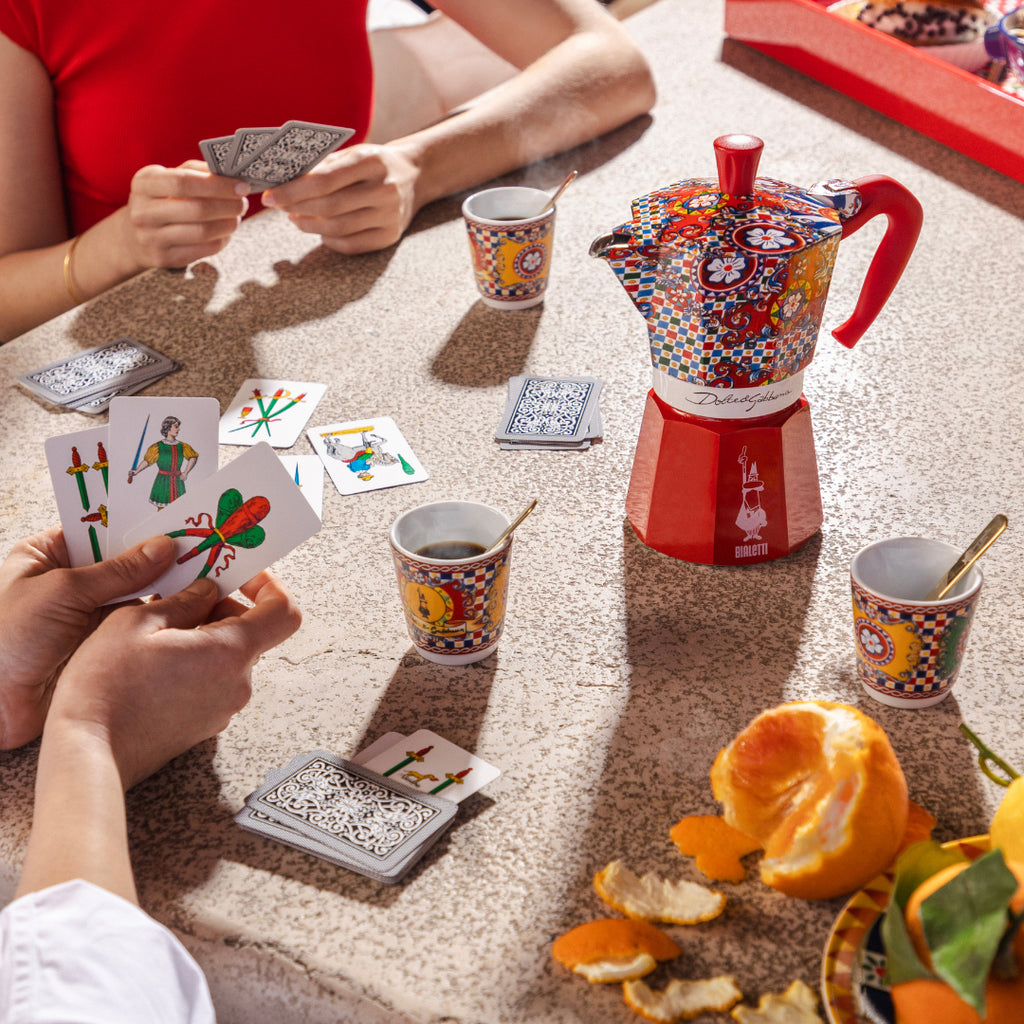 Bialetti X Dolce&Gabbana Sicilian Cart Moka Express | 3 or 6 cup Brew Italia