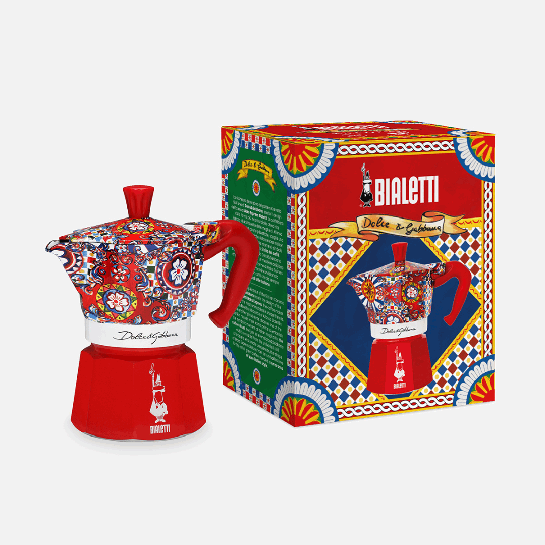 Bialetti X Dolce&Gabbana Sicilian Cart Moka Express | 3 or 6 cup Brew Italia