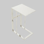 SLIDE Polished Stainless Steel C-shaped Side Table KEFINO