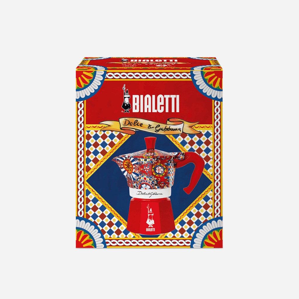 Bialetti X Dolce&Gabbana Sicilian Cart Moka Express | 3 or 6 cup Brew Italia