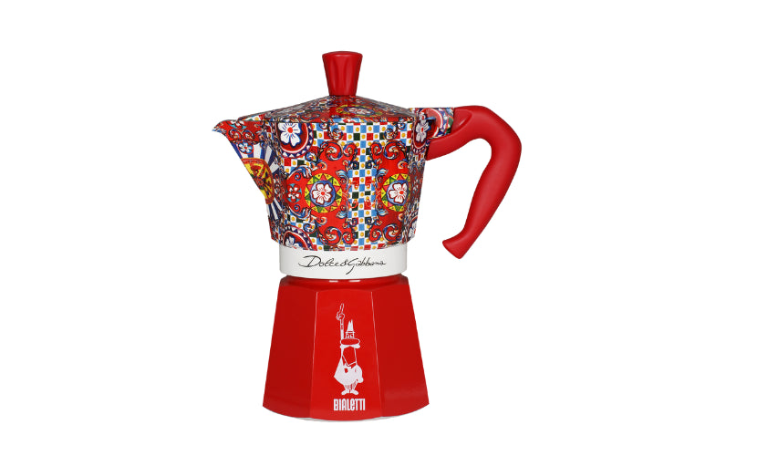 Bialetti X Dolce&Gabbana Sicilian Cart Moka Express | 3 or 6 cup 6 Cup (250ml) Brew Italia
