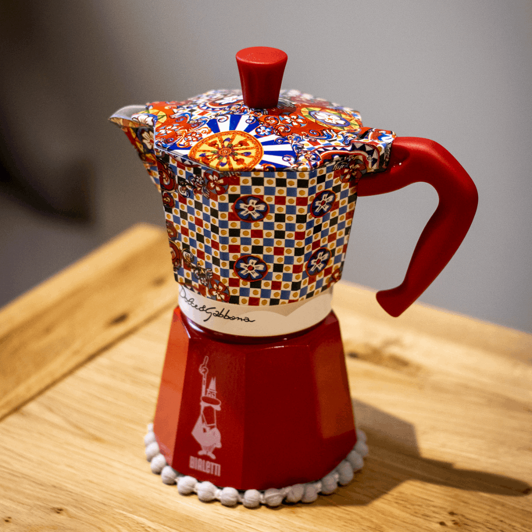 Bialetti X Dolce&Gabbana Sicilian Cart Moka Express | 3 or 6 cup Brew Italia