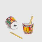 Bialetti X Dolce&Gabbana Sicilian Cart Gift Set (Moka 2 Cup, 2 Cups & Gold Stirrers) Brew Italia
