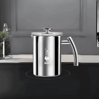 Bialetti Manual Milk Frother | Stainless Steel | 300ml Brew Italia