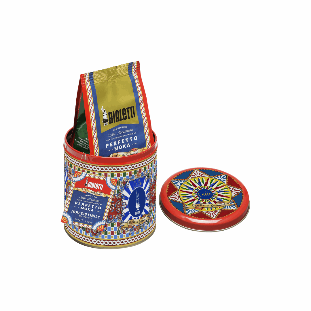 Bialetti X Dolce&Gabbana Sicilian Cart Gift Set (Moka 3 Cup and Coffee) Brew Italia