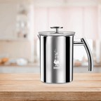 Bialetti Manual Milk Frother | Stainless Steel | 300ml Brew Italia