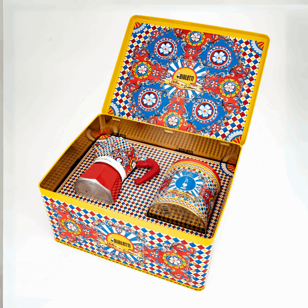 Bialetti X Dolce&Gabbana Sicilian Cart Gift Set (Moka 3 Cup and Coffee) Brew Italia
