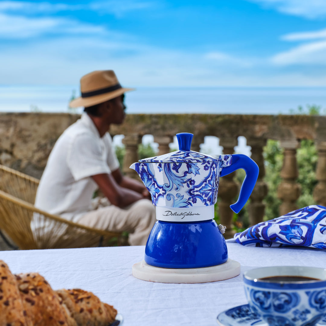 Bialetti X Dolce&Gabbana Blue Mediterranean Moka Induction Brew Italia