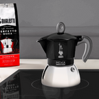 Bialetti Moka Induction Stovetop Coffee Maker | 4 or 6 cup | Red or Black Brew Italia