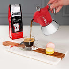 Bialetti Moka Induction Stovetop Coffee Maker | 4 or 6 cup | Red or Black Brew Italia