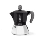 Bialetti Moka Induction Stovetop Coffee Maker | 4 or 6 cup | Red or Black Black Brew Italia