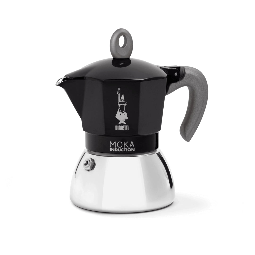 Bialetti Moka Induction Stovetop Coffee Maker | 4 or 6 cup | Red or Black Black Brew Italia