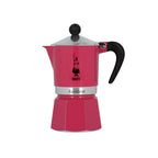 Bialetti Rainbow Aluminium Stovetop Coffee Maker | 3 or 6 cup | Red or Light Blue Brew Italia