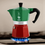 Bialetti Moka Express Tricolore Italia Stovetop Coffee Maker Brew Italia