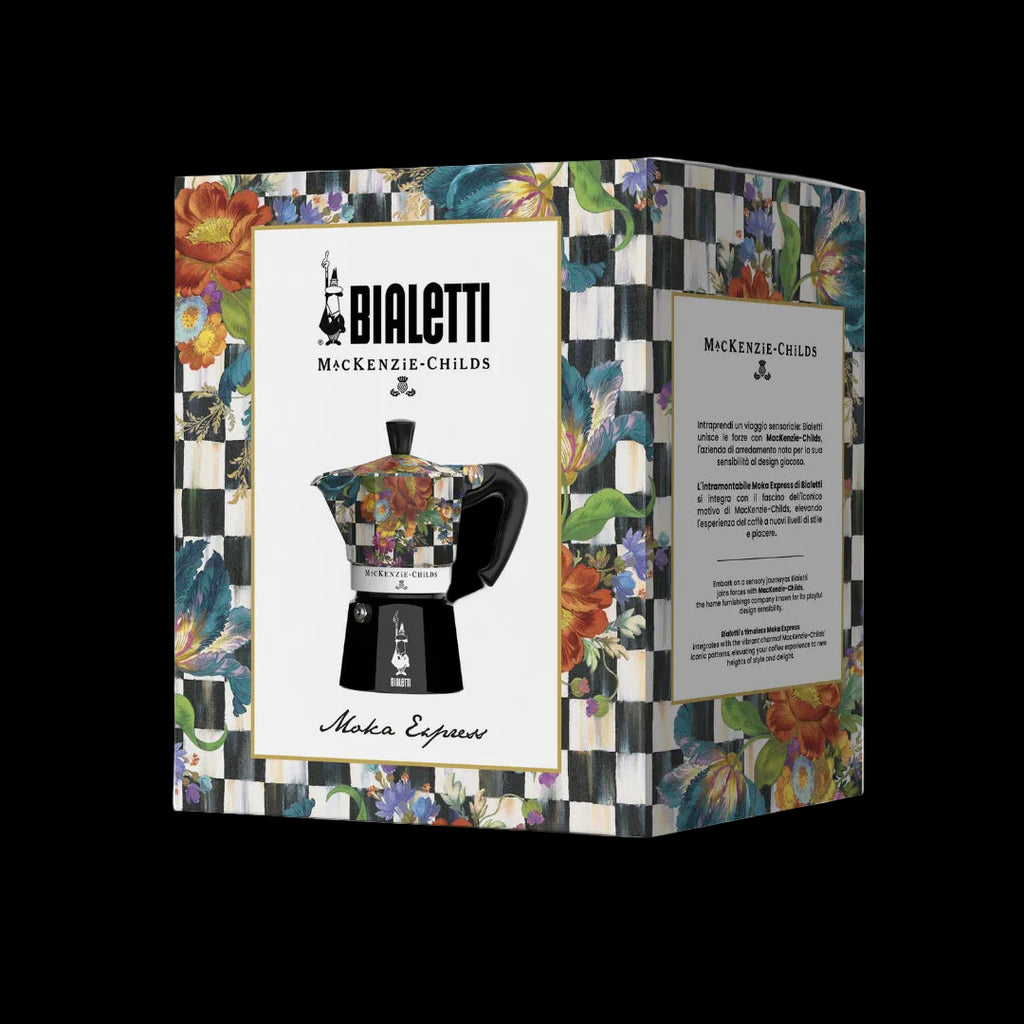 Bialetti X Mackenzie Childs Moka Express | 3 or 6 cup | Black Brew Italia