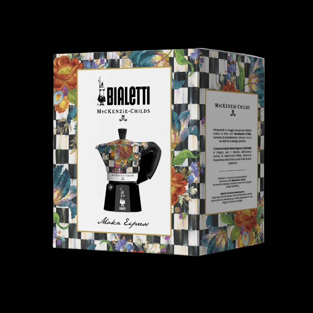 Bialetti X Mackenzie Childs Moka Express | 3 or 6 cup | Black Brew Italia