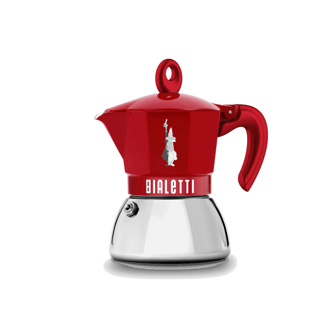 Red Moka Induction Exclusive | 2 or 4 cup 2 Cup Brew Italia