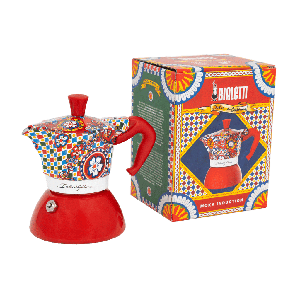 Bialetti X Dolce&Gabbana Sicilian Cart Moka Induction | 2 or 4 cup | Red Brew Italia