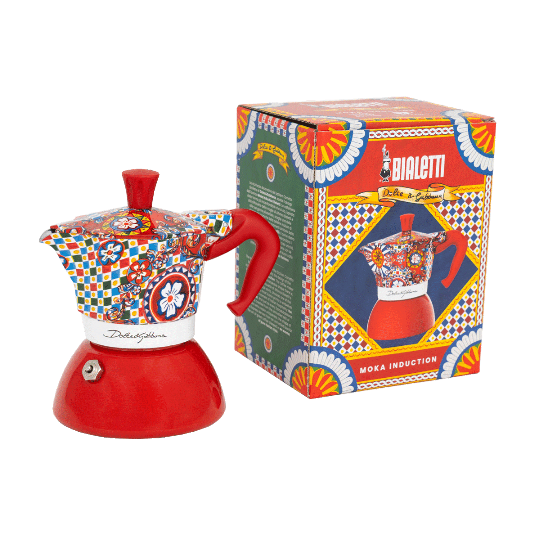 Bialetti X Dolce&Gabbana Sicilian Cart Moka Induction | 2 or 4 cup | Red Brew Italia