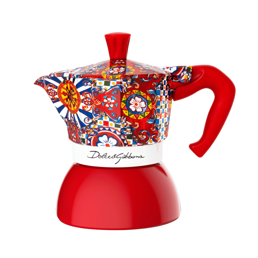 Bialetti X Dolce&Gabbana Sicilian Cart Moka Induction | 2 or 4 cup | Red Brew Italia
