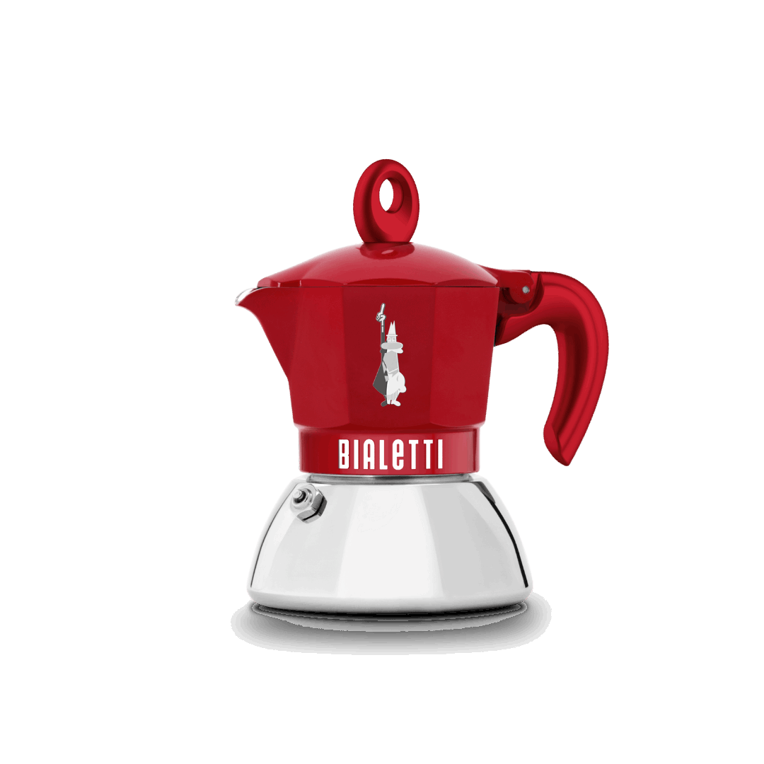 Red Moka Induction Exclusive | 2 or 4 cup 4 Cup Brew Italia