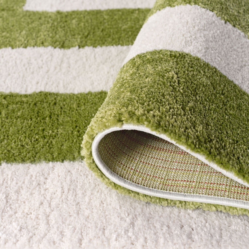 Joli Geometric Green & White Rug | Rectangular | 80x150cm − 200x290cm The Rugs