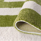 Joli Geometric Green & White Rug | Rectangular | 80x150cm − 200x290cm The Rugs
