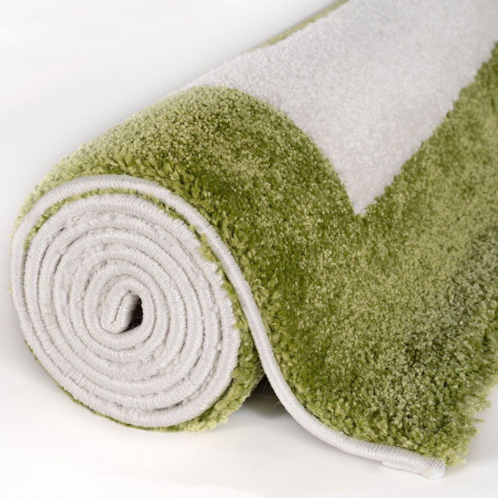 Joli Geometric Green & White Rug | Rectangular | 80x150cm − 200x290cm The Rugs