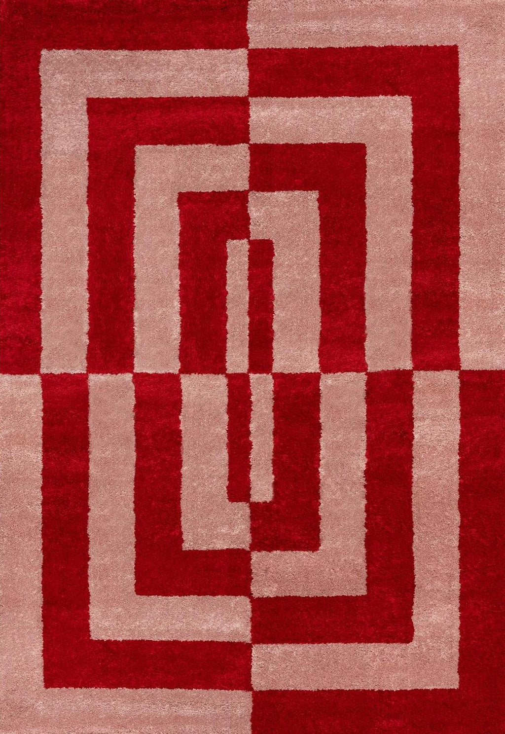 Joli Geometric Red & Pink Rug | Rectangular | 80x150cm − 200x290cm The Rugs