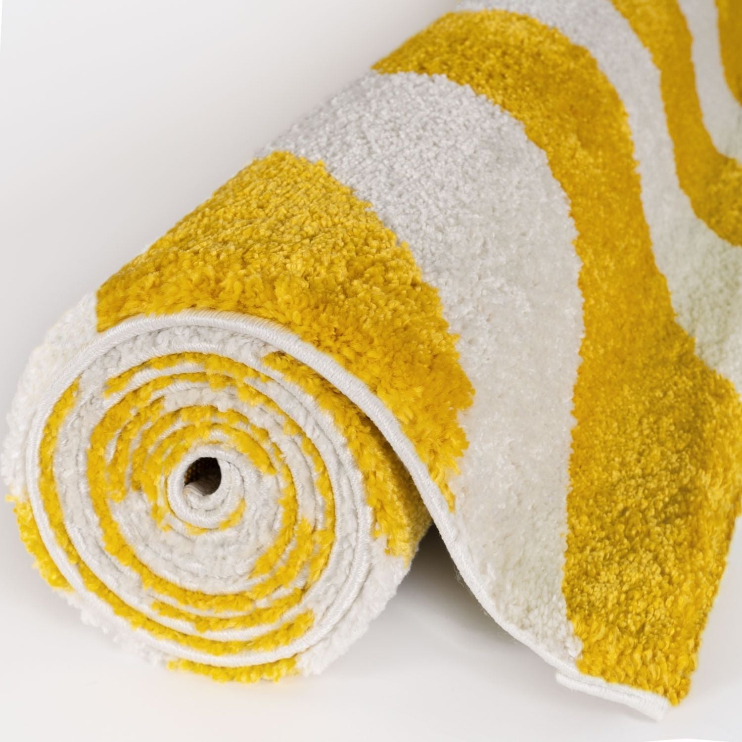 Joli Wave Yellow & White Rug | Rectangular | 80x150cm − 200x290cm The Rugs