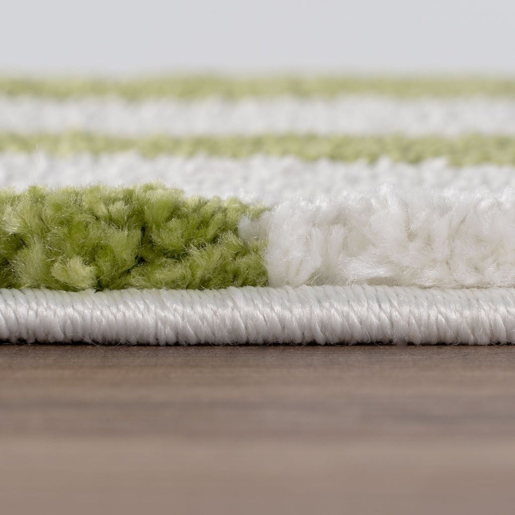 Joli Geometric Green & White Rug | Rectangular | 80x150cm − 200x290cm The Rugs